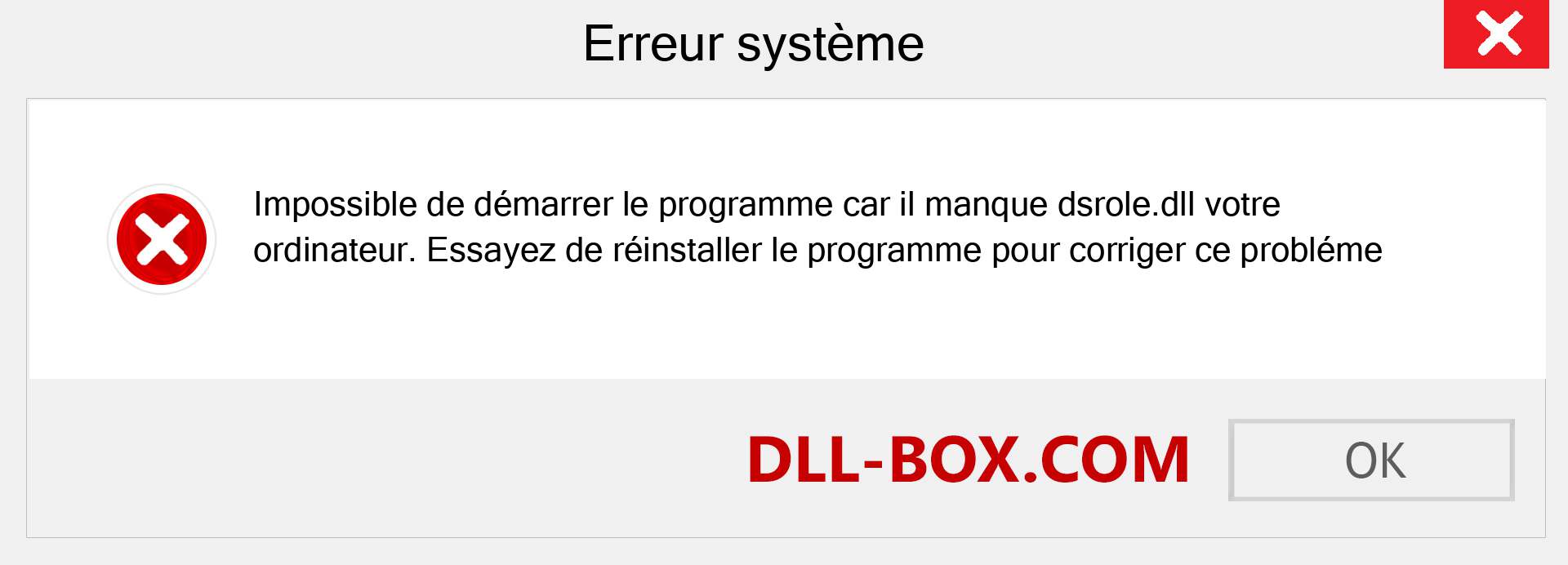 Le fichier dsrole.dll est manquant ?. Télécharger pour Windows 7, 8, 10 - Correction de l'erreur manquante dsrole dll sur Windows, photos, images