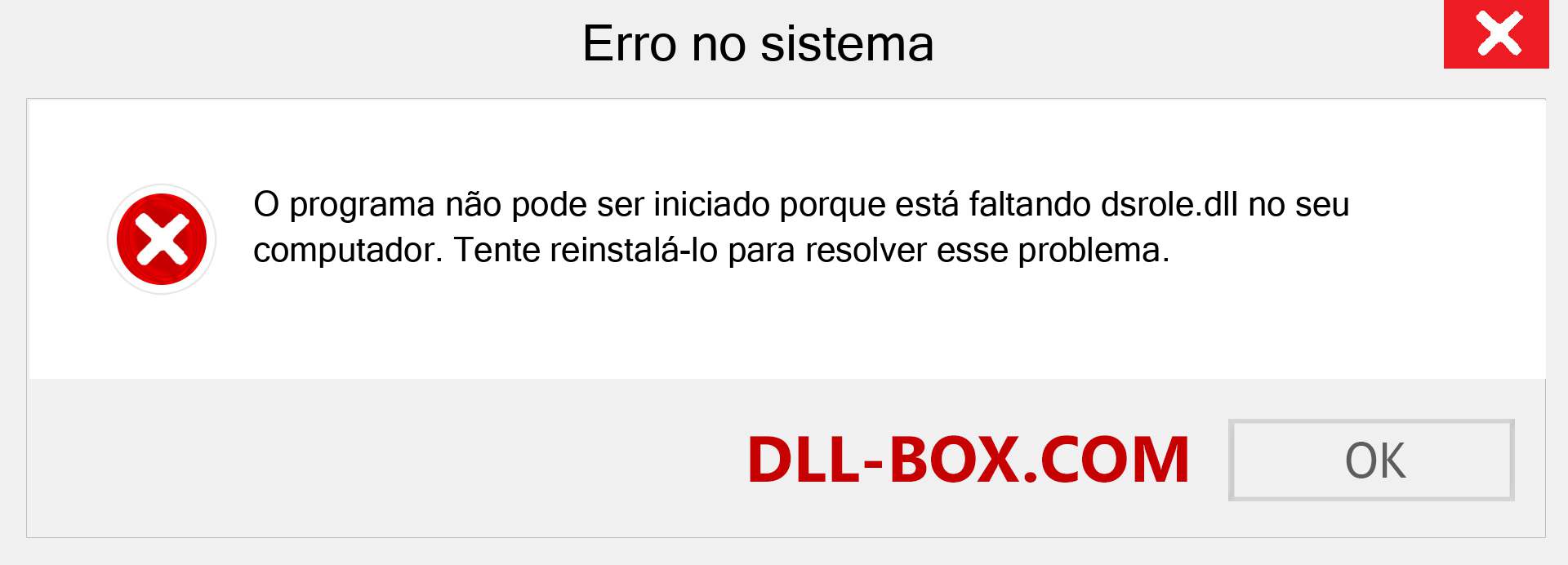 Arquivo dsrole.dll ausente ?. Download para Windows 7, 8, 10 - Correção de erro ausente dsrole dll no Windows, fotos, imagens